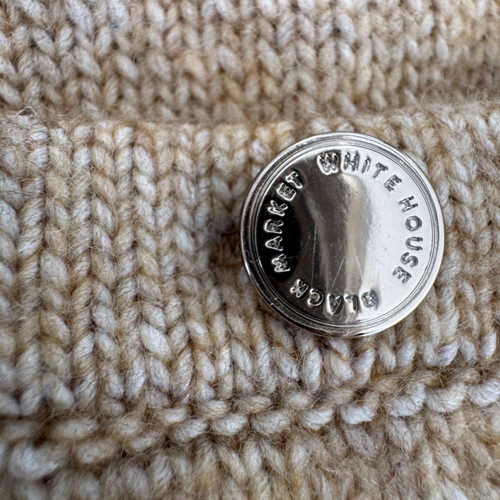 White House Black Market Beige Knit Cardigan - Picture 15 of 16
